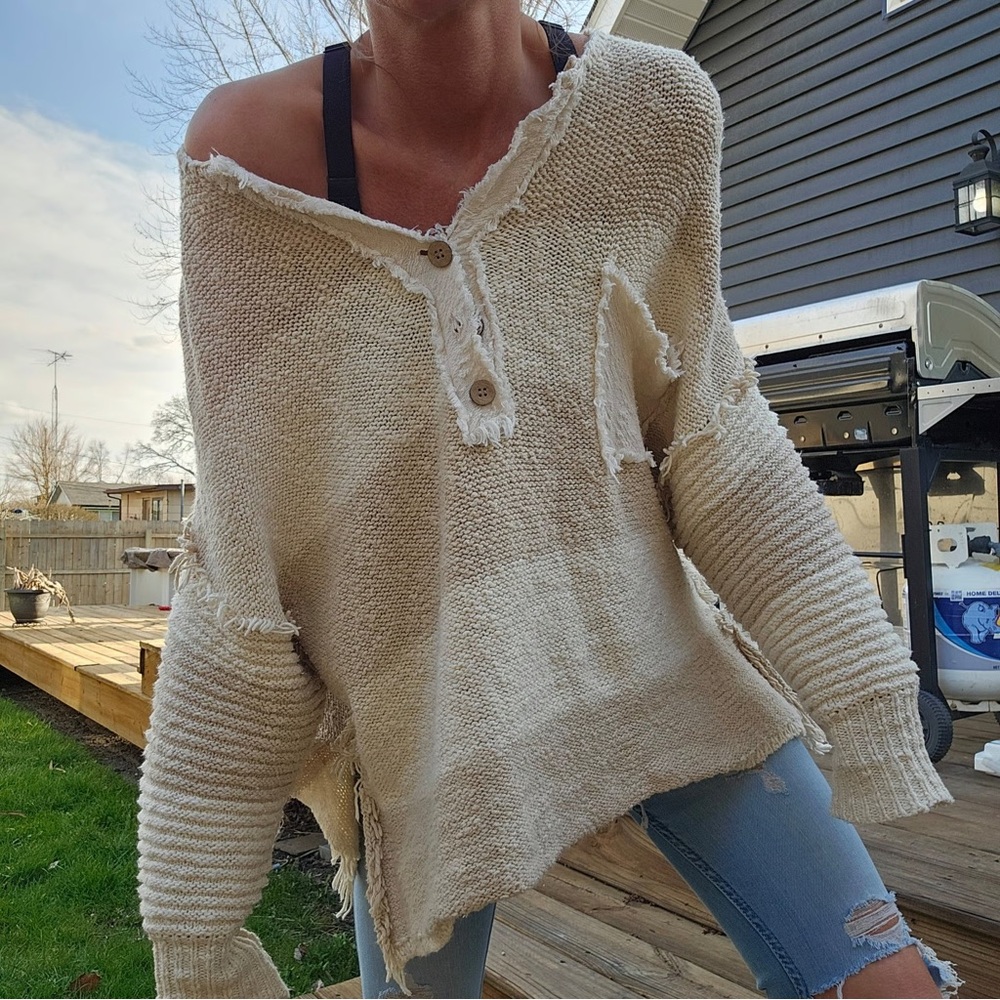 Free People Road Trip Stripe Pullover Sweater